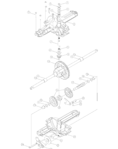 Transmission Assembly Diagram and Parts List for 13AC762F729 2005 Yard Machines Lawn Tractor